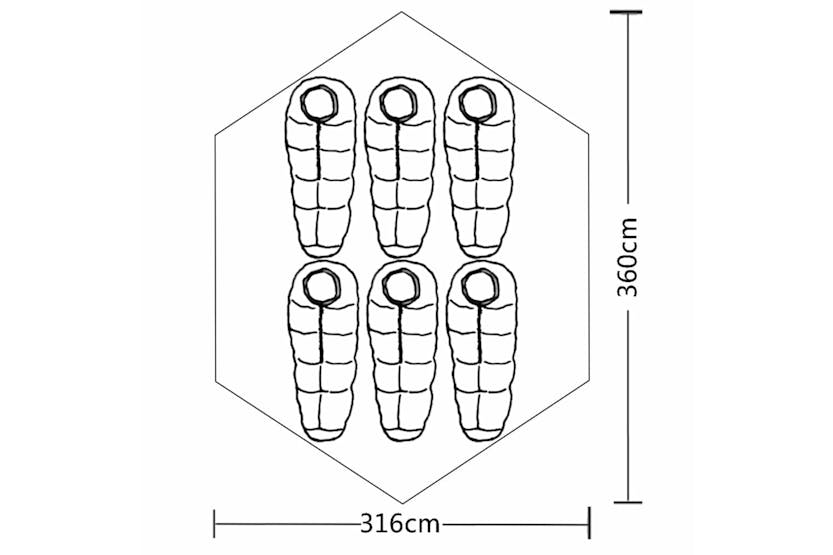 vidaXL 91009 6-person Tent Blue vidaXL 91009 6-person Tent Blue