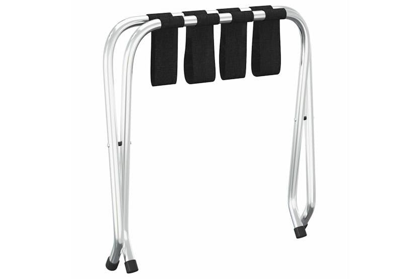 vidaXL 153076 Luggage Rack Black And Silver 56x40x49cm vidaXL 153076 Luggage Rack Black And Silver 56x40x49cm