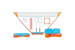 Get & Go 429657 Instant Badminton Game Set Blue And Orange Get & Go 429657 Instant Badminton Game Set Blue And Orange