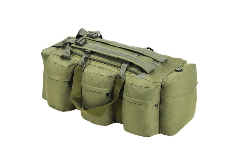 vidaXL 91388 3-in-1 Army-style Duffel Bag 90 L Olive Green vidaXL 91388 3-in-1 Army-style Duffel Bag 90 L Olive Green