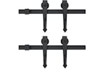 vidaXL 275606 Sliding Door Hardware Kit 2x183cm Steel Black vidaXL 275606 Sliding Door Hardware Kit 2x183cm Steel Black