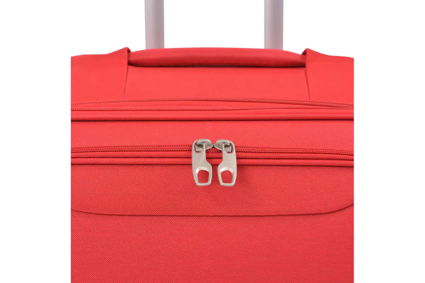 vidaXL 91316 3 Piece Soft Case Trolley Set Red vidaXL 91316 3 Piece Soft Case Trolley Set Red