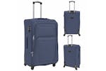 vidaXL 91317 3 Piece Soft Case Trolley Set Navy Blue vidaXL 91317 3 Piece Soft Case Trolley Set Navy Blue