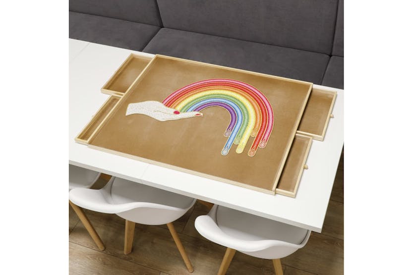 Hi 435317 Puzzle Table With 4 Drawers 76x57x4.5 Cm Wood Hi 435317 Puzzle Table With 4 Drawers 76x57x4.5 Cm Wood