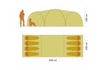 vidaXL 92232 Camping Igloo Tent 650x240x190cm 8 Person Yellow vidaXL 92232 Camping Igloo Tent 650x240x190cm 8 Person Yellow