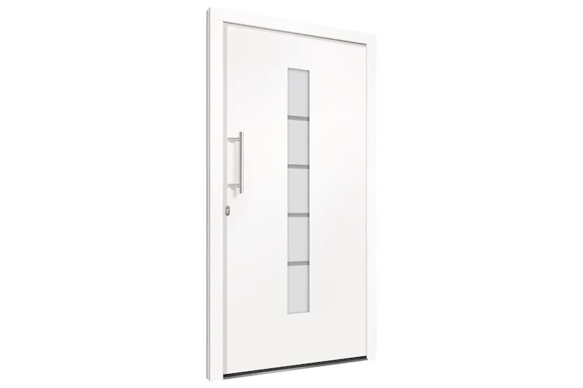 vidaXL 3056810 Front Door Aluminium And Pvc White 100x210cm vidaXL 3056810 Front Door Aluminium And Pvc White 100x210cm