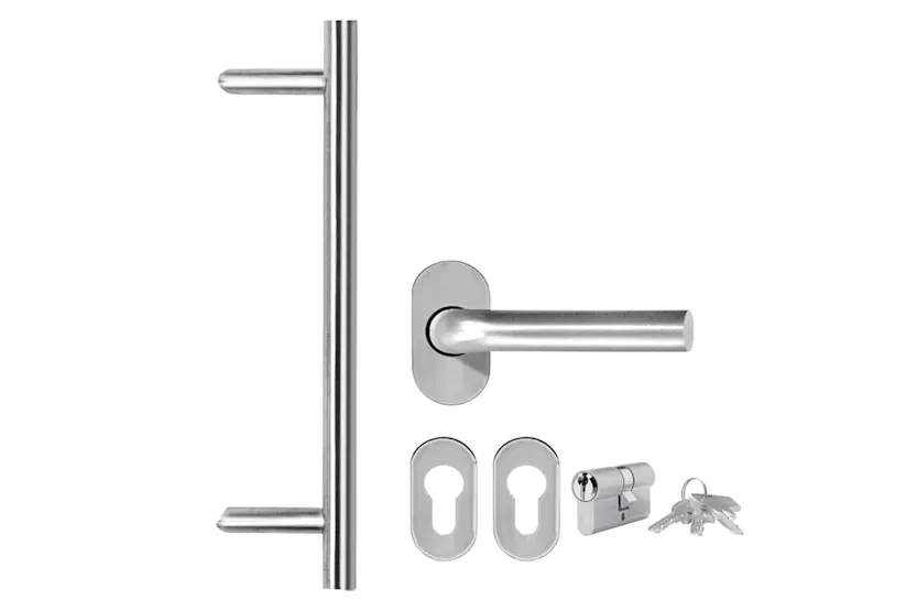 vidaXL 3056810 Front Door Aluminium And Pvc White 100x210cm vidaXL 3056810 Front Door Aluminium And Pvc White 100x210cm