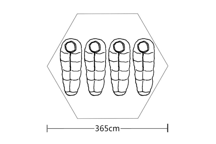 vidaXL 91006 4-person Tent Blue vidaXL 91006 4-person Tent Blue