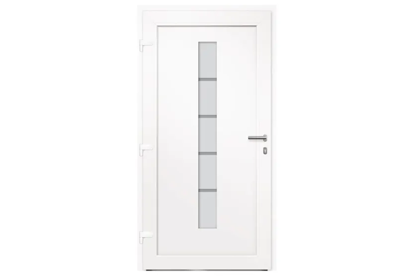 vidaXL 3056810 Front Door Aluminium And Pvc White 100x210cm vidaXL 3056810 Front Door Aluminium And Pvc White 100x210cm