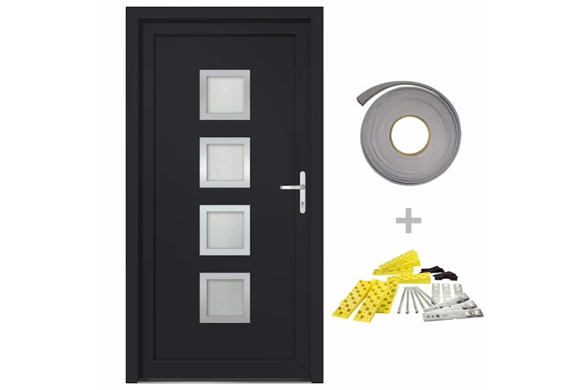 vidaXL 3187856 Front Door Anthracite 98x190cm Pvc vidaXL 3187856 Front Door Anthracite 98x190cm Pvc