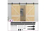 vidaXL 3057581 Sliding Door With Hardware Set 80x210cm Solid Pine Wood vidaXL 3057581 Sliding Door With Hardware Set 80x210cm Solid Pine Wood