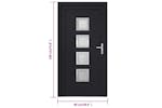 vidaXL 3187856 Front Door Anthracite 98x190cm Pvc vidaXL 3187856 Front Door Anthracite 98x190cm Pvc