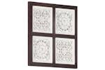vidaXL 321653 Hand-carved Wall Panel Mdf 40x40x1.5cm Brown And White vidaXL 321653 Hand-carved Wall Panel Mdf 40x40x1.5cm Brown And White