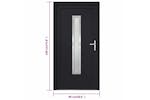 vidaXL 3187904 Front Door Anthracite 98x190cm Pvc vidaXL 3187904 Front Door Anthracite 98x190cm Pvc
