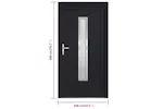 vidaXL 3187901 Front Door Anthracite 108x200cm Pvc vidaXL 3187901 Front Door Anthracite 108x200cm Pvc
