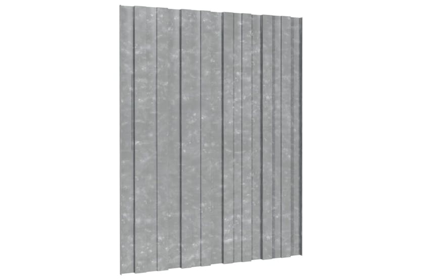 vidaXL 317197 Roof Panels 12 Pcs Galvanised Steel Silver 60x45cm vidaXL 317197 Roof Panels 12 Pcs Galvanised Steel Silver 60x45cm