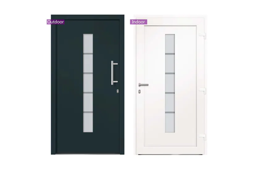 vidaXL 3056814 Front Door Aluminium And Pvc Anthracite 110x210cm vidaXL 3056814 Front Door Aluminium And Pvc Anthracite 110x210cm