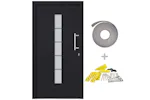 vidaXL 3056814 Front Door Aluminium And Pvc Anthracite 110x210cm vidaXL 3056814 Front Door Aluminium And Pvc Anthracite 110x210cm