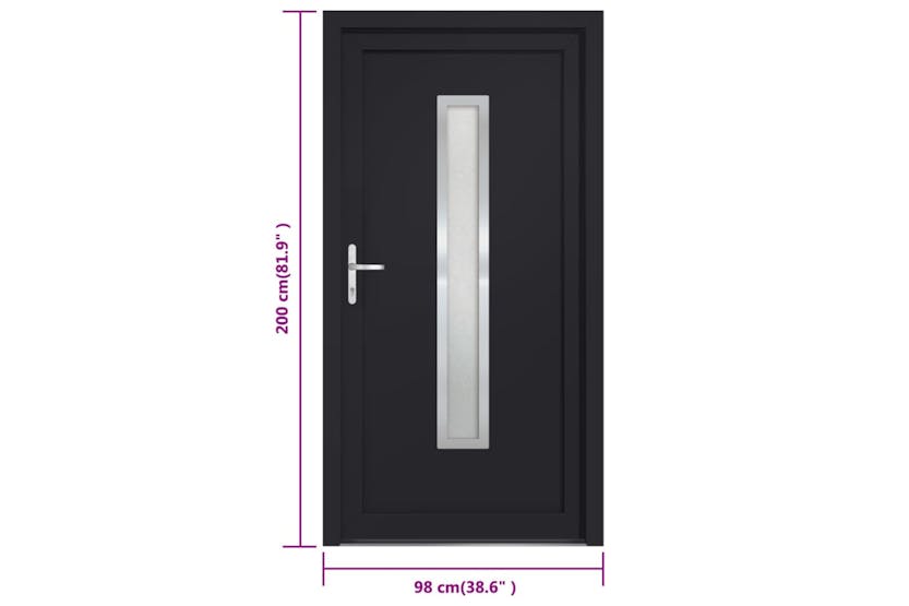 vidaXL 3187899 Front Door Anthracite 98x200cm Pvc vidaXL 3187899 Front Door Anthracite 98x200cm Pvc