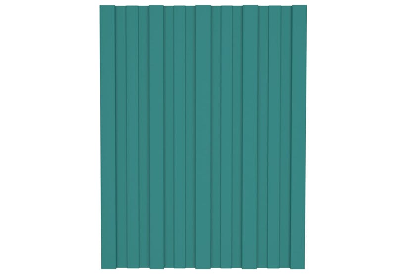 vidaXL 317187 Roof Panels 12 Pcs Galvanised Steel Green 60x45cm vidaXL 317187 Roof Panels 12 Pcs Galvanised Steel Green 60x45cm