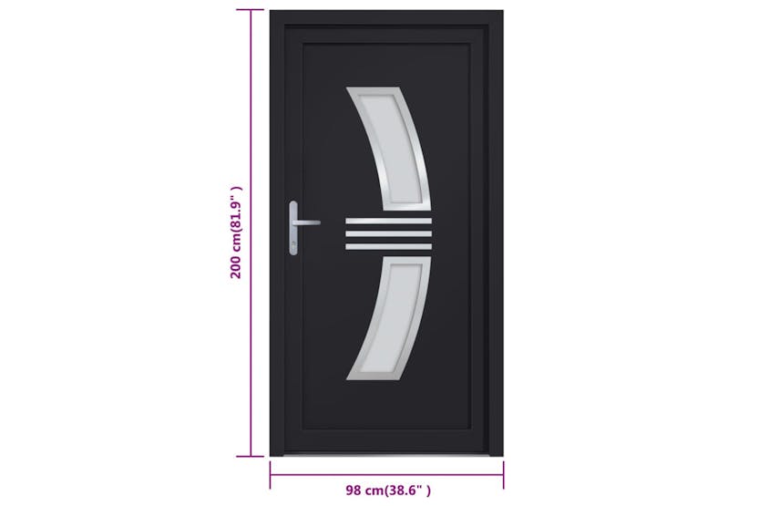 vidaXL 3187932 Front Door Anthracite 98x200cm Pvc vidaXL 3187932 Front Door Anthracite 98x200cm Pvc