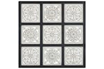 vidaXL 321657 Hand-carved Wall Panel Mdf 60x60x1.5cm Black And White vidaXL 321657 Hand-carved Wall Panel Mdf 60x60x1.5cm Black And White