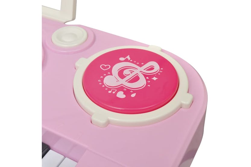 vidaXL 80118 Kids' Playroom Toy Keyboard With Stool/microphone 37-key Pink vidaXL 80118 Kids' Playroom Toy Keyboard With Stool/microphone 37-key Pink