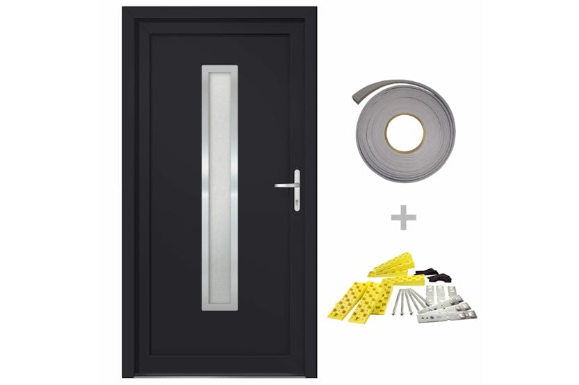 vidaXL 3187904 Front Door Anthracite 98x190cm Pvc vidaXL 3187904 Front Door Anthracite 98x190cm Pvc