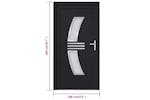 vidaXL 3187939 Front Door Anthracite 108x200cm Pvc vidaXL 3187939 Front Door Anthracite 108x200cm Pvc
