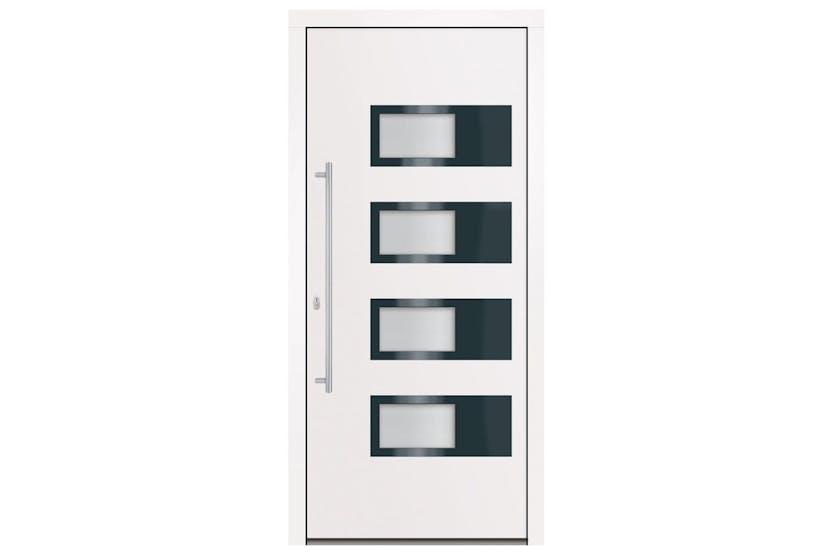vidaXL 3157066 Front Door White 100x210cm Aluminium And Pvc vidaXL 3157066 Front Door White 100x210cm Aluminium And Pvc