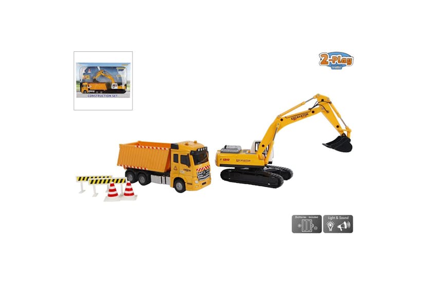 2-play 436450 Dump Truck 17 Cm With Excavator 22 Cm 2-play 436450 Dump Truck 17 Cm With Excavator 22 Cm