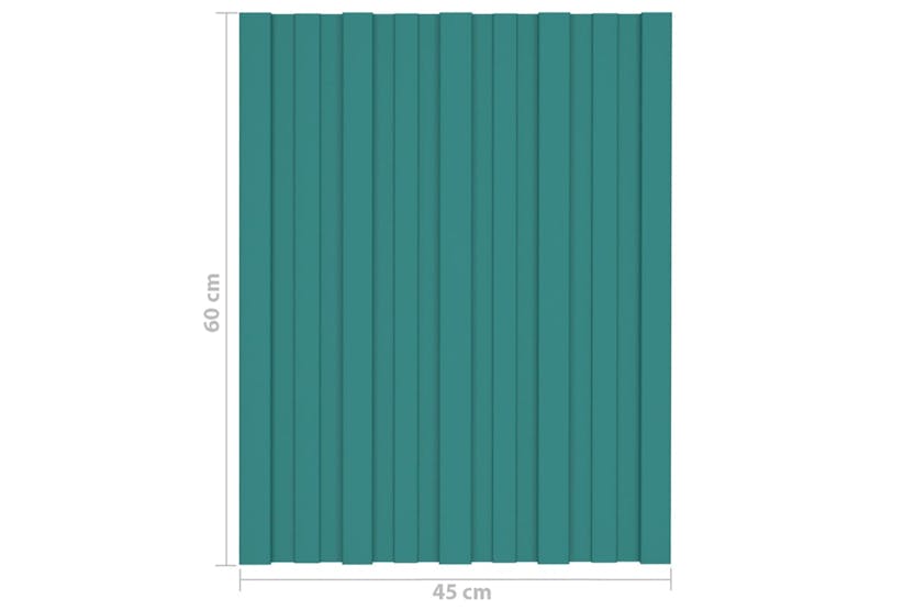 vidaXL 317188 Roof Panels 36 Pcs Galvanised Steel Green 60x45cm vidaXL 317188 Roof Panels 36 Pcs Galvanised Steel Green 60x45cm