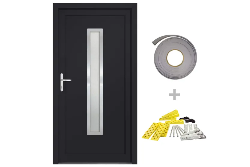 vidaXL 3187901 Front Door Anthracite 108x200cm Pvc vidaXL 3187901 Front Door Anthracite 108x200cm Pvc