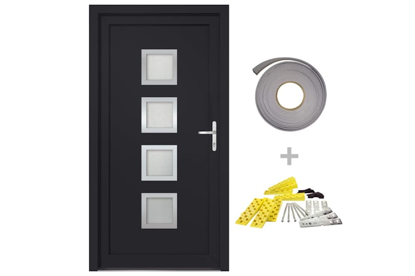 vidaXL 3187855 Front Door Anthracite 88x200cm Pvc vidaXL 3187855 Front Door Anthracite 88x200cm Pvc