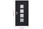 vidaXL 3187852 Front Door Anthracite 98x208cm Pvc vidaXL 3187852 Front Door Anthracite 98x208cm Pvc