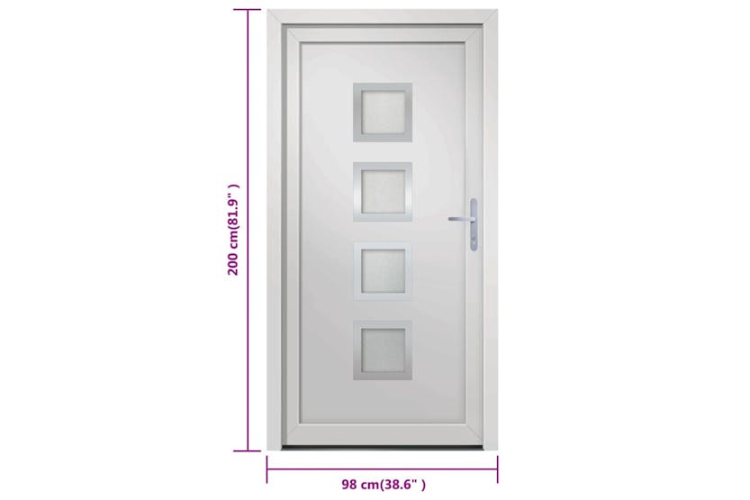 vidaXL 3187845 Front Door White 98x200cm Pvc vidaXL 3187845 Front Door White 98x200cm Pvc