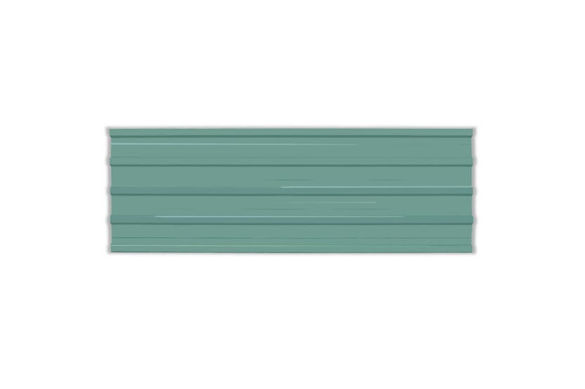 vidaXL 42984 Roof Panels 12 Pcs Galvanised Steel | Green vidaXL 42984 Roof Panels 12 Pcs Galvanised Steel | Green