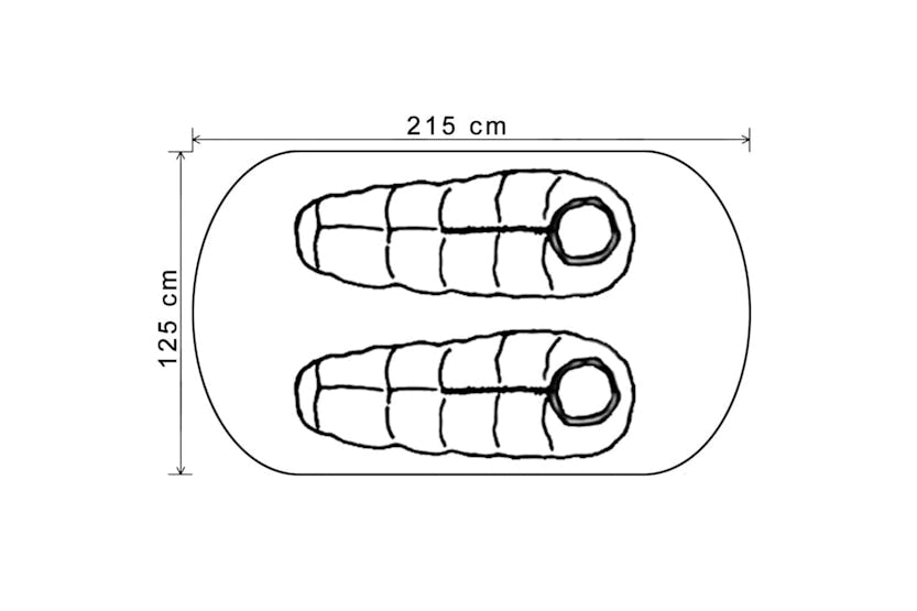 vidaXL 91005 2-person Pop-up Tent Camouflage vidaXL 91005 2-person Pop-up Tent Camouflage