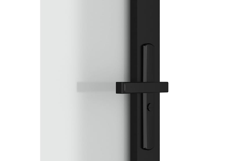 vidaXL 350554 Interior Door 93x201.5cm Black Matt Glass And Aluminium vidaXL 350554 Interior Door 93x201.5cm Black Matt Glass And Aluminium