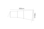 Bo-camp 428656 Windbreak With Window Dennis 500x140 Cm Grey Bo-camp 428656 Windbreak With Window Dennis 500x140 Cm Grey