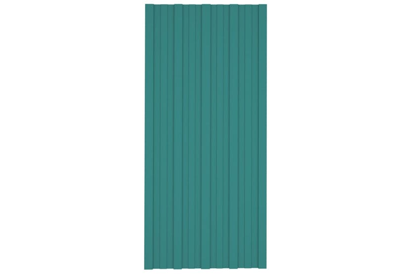 vidaXL 317211 Roof Panels 12 Pcs Galvanised Steel Green 100x45cm vidaXL 317211 Roof Panels 12 Pcs Galvanised Steel Green 100x45cm