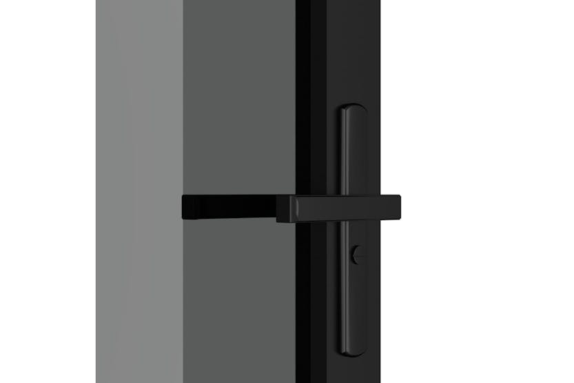 vidaXL 350561 Interior Door 83x201.5cm Black Esg Glass And Aluminium vidaXL 350561 Interior Door 83x201.5cm Black Esg Glass And Aluminium