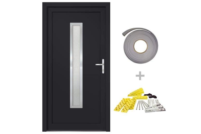 vidaXL 3187907 Front Door Anthracite 108x200cm Pvc vidaXL 3187907 Front Door Anthracite 108x200cm Pvc