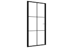 vidaXL 151205 Interior Door Esg Glass And Aluminium 102.5x201.5cm Black vidaXL 151205 Interior Door Esg Glass And Aluminium 102.5x201.5cm Black