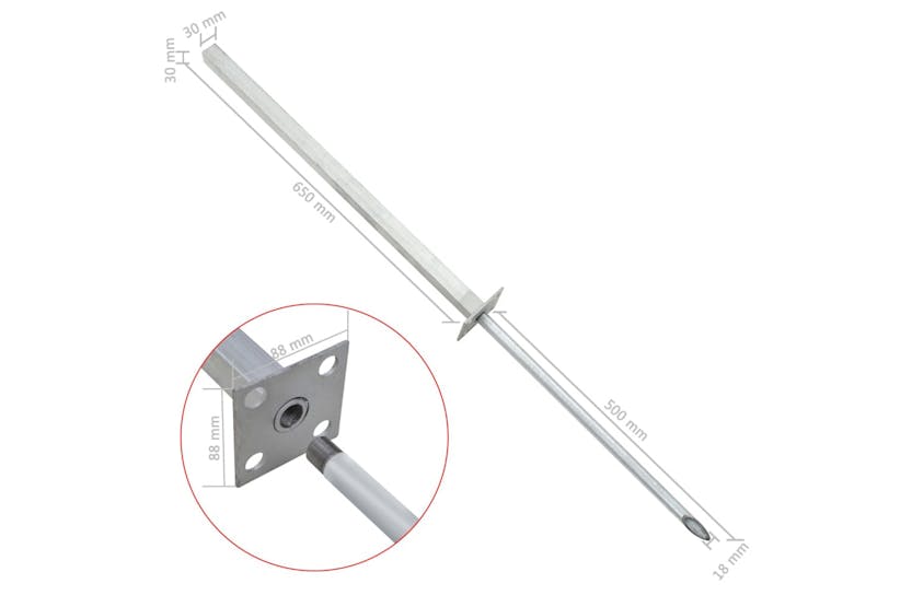 vidaXL 45045 Replacement Steel Feet 2 Pcs 115cm Silver vidaXL 45045 Replacement Steel Feet 2 Pcs 115cm Silver