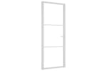 vidaXL 350569 Interior Door 83x201.5cm White Esg Glass And Aluminium vidaXL 350569 Interior Door 83x201.5cm White Esg Glass And Aluminium