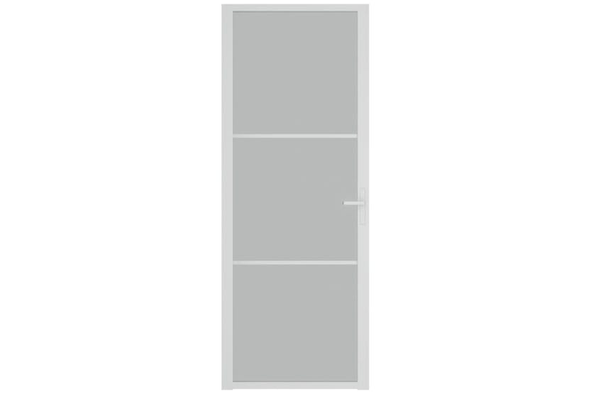 vidaXL 350576 Interior Door 76x201.5cm White Matt Glass And Aluminium vidaXL 350576 Interior Door 76x201.5cm White Matt Glass And Aluminium