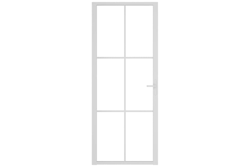 vidaXL 350573 Interior Door 83x201.5cm White Esg Glass And Aluminium vidaXL 350573 Interior Door 83x201.5cm White Esg Glass And Aluminium