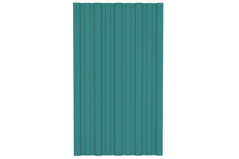 vidaXL 317199 Roof Panels 12 Pcs Galvanised Steel Green 80x45cm vidaXL 317199 Roof Panels 12 Pcs Galvanised Steel Green 80x45cm