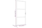 vidaXL 350554 Interior Door 93x201.5cm Black Matt Glass And Aluminium vidaXL 350554 Interior Door 93x201.5cm Black Matt Glass And Aluminium